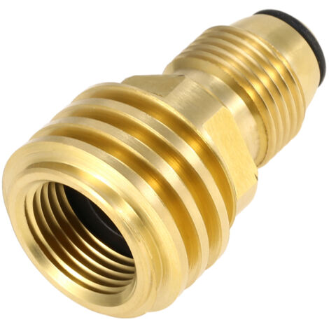 Adaptador de latón macizo para tanque de propano, válvula reguladora de seguridad, conversión de tanque POL a QCC1/Tipo 1