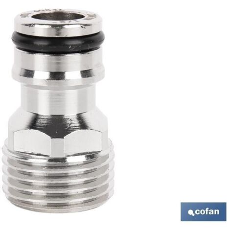 Adaptador de latón rosca macho 1/2 para sistemas de riego