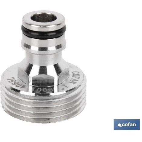 Adaptador de latón rosca macho 1" para sistemas de riego