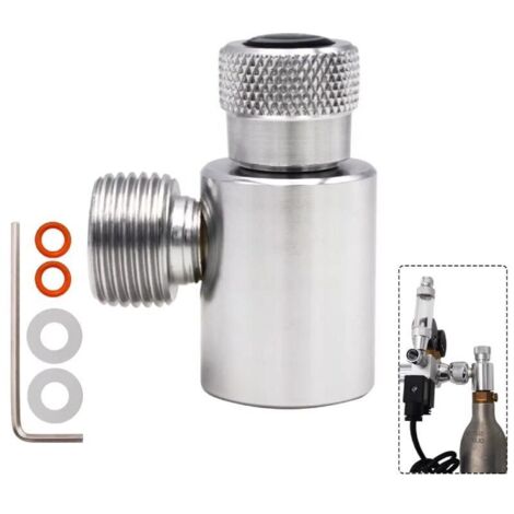 Adaptador de llenado de gas de soda metálico W21.8-14 a Tr21-4, kit de conector adaptador de estufa de gas inerte de CO2 para acuario casero de Sochi