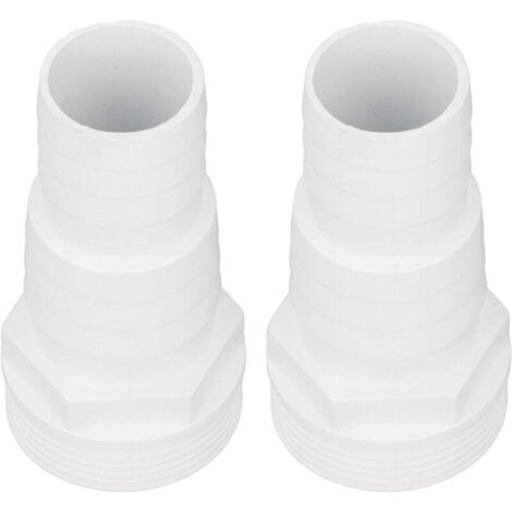 Adaptador de manguera de bomba de filtro de piscina KZQ de 2 piezas, adaptador de manguera de piscina con rosca macho de 1-1/2 pulgadas, adaptador de manguera de filtro de piscina