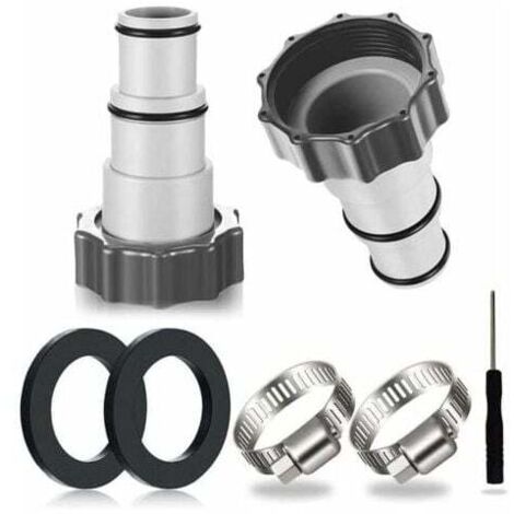 Adaptador de manguera de piscina 2PCS, adaptador de piscina, adaptador para piscina Intex, adaptador de manguera de bomba, conexión para manguera de piscina de Ø 32 y 38 mm