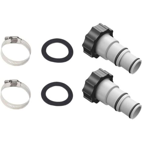 Adaptador de manguera de piscina A, Adaptador de manguera de piscina, 38 mm y 32 mm de diámetro, Adaptador de piscina A, Adaptador de manguera para bombas, Accesorio de manguera con (2 piezas)