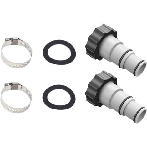 Adaptador de manguera de piscina A, adaptador de manguera de piscina, diámetro de 38 mm y 32 mm, adaptador de piscina A, adaptador de manguera para bombas, conector de manguera con (2 piezas)