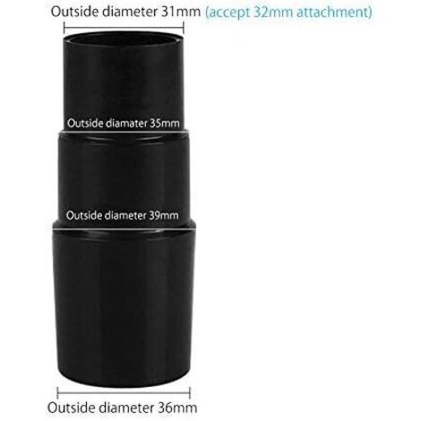 Adaptador de manguera para aspiradora de 35 mm a 32 mm, de 35 mm a 35 mm, de 40 mm a 32 mm y de 40 mm a 35 mm. Unidad de conversión para aspiradora. Reductor de manguera para la mayoría de las aspirad