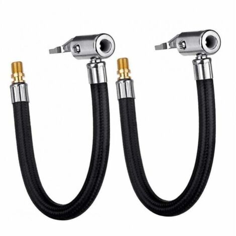 Adaptador de manguera para bomba de inflado de neumáticos de coche de 30 cm (2 unidades)
