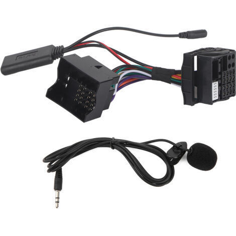 Adaptador de micrófono Bluetooth para coche con cable AUX de 150 cm - Compatible con RCD 300, RCD 310, RCD 510