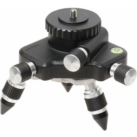 Adaptador de nivel láser: base giratoria de 360° para conector de trípode de nivel láser de línea, base de trípode giratoria para adaptador de nivel de 1/4" y 5/8