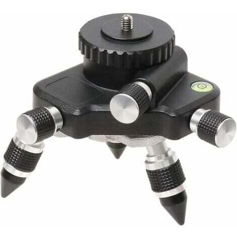Adaptador de nivelación láser: base giratoria de 360° para trípode de nivelación láser de línea, base giratoria para adaptador de nivelación de 1/4 y 5/8 de pulgada.