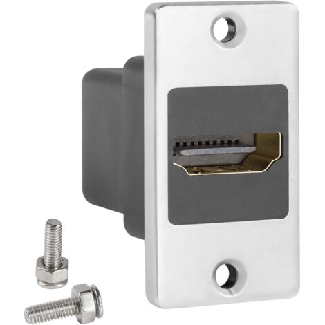 Adaptador de panel rectangular HDMI 20 4K con conector hembra a hembra, base de pantalla HD para panel de dispositivo, escritorio, pared, monitor de PC, proyector HDTV