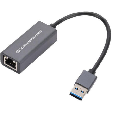 Adaptador de Red Conceptronic CONCEPTRONIC ADAPTADOR USB 3.0 A GIGABIT ETHERNET RJ45 COMPATIBLE NINTENDO SWITCH Wake-on-LAN