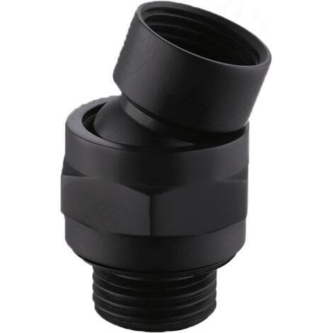 Adaptador de rótula, cabezal de ducha, ducha de lluvia, adaptador de rótula, cabezal de ducha giratorio, adaptador de ángulo de ducha, adecuado para conectar cabezales de ducha y tuberías de agua, neg