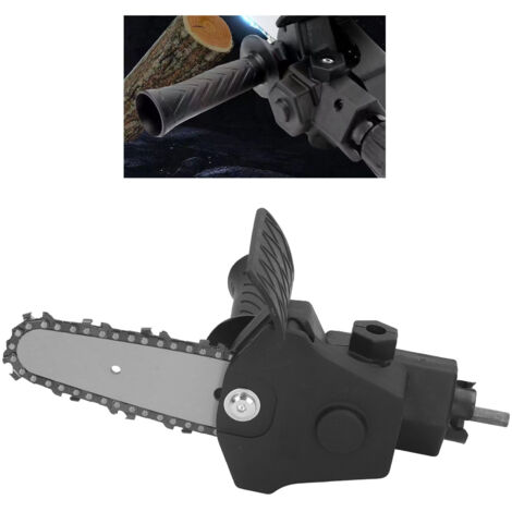 Adaptador de taladro a sierra, acero inoxidable con mango de plástico de fácil montaje, 10 cm (4 pulgadas), juego de 10 accesorios, convertidor de taladro a sierra para proyectos de bricolaje.