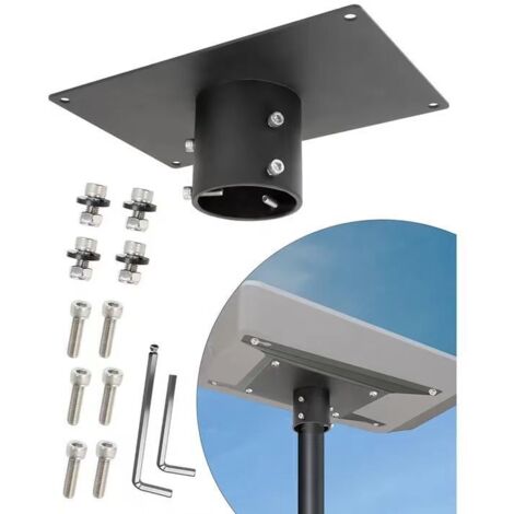 Adaptador de tubo plano Kit de Internet satelital de acero inoxidable Adaptador de tubo de cadena Starlink Instalación de montaje en techo Starlink Soporte de tija de sillín