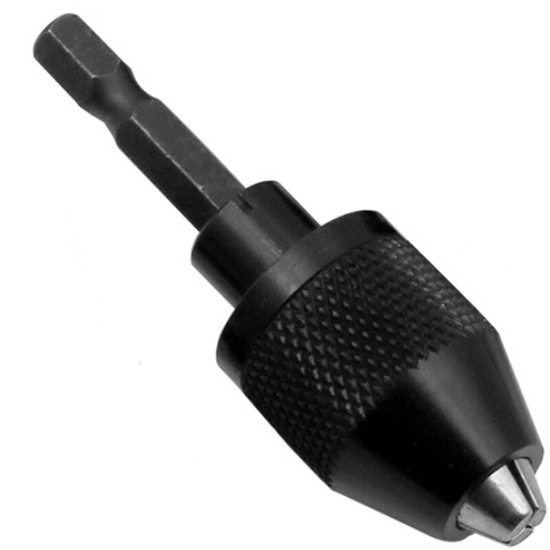 

Adaptador de vastago hexagonal de conversion de portabrocas sin llave de 1/4 pulgadas, destornillador de cambio rapido, Negro