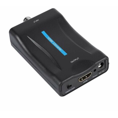 Adaptador de video BNC a HDMI, convertidor de BNC a HDMI con pantalla HD 1080P/720P adecuado para PS2, PS3, PSP, WII, XBOX360, etc.