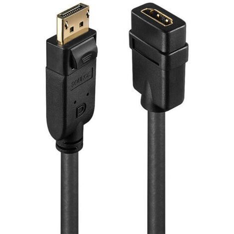 Adaptador DisplayPort a HDMI LINDY 41005 Negro 15 cm