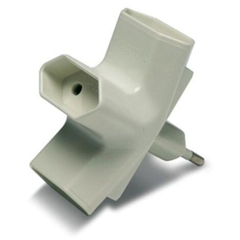Adaptador elec 40x88x80 10a-250v tri polic bl famat