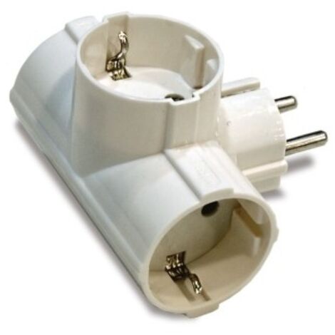 Adaptador elec 79x83x63 tt 16a-250v tri lat polic bl famat