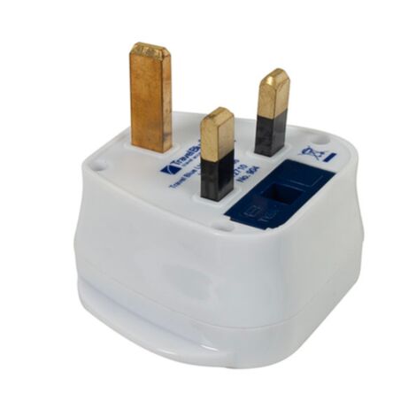 Adaptador entrada multiple mundial a salida clavija reino unido, tb-904, travel blue