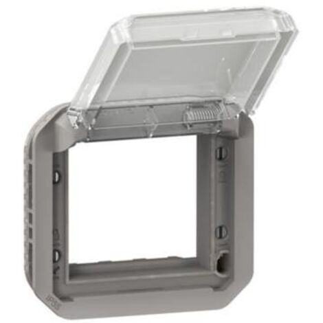 ADAPTADOR ESTANCA PLEXO IP55 PARA FUNCION MOSAICO - PERSIANAS TRANSPARENTE ACABADO GRIS LEGRAND LEG069580L