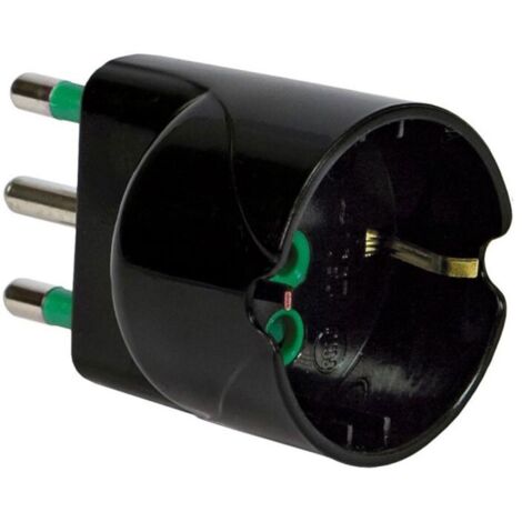 Adaptador Fanton 2P+E 16A enchufe italiano/Schuko 2P+E 16A 82611-E