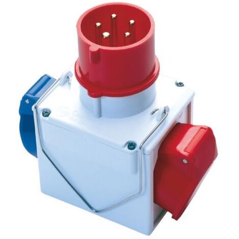 Adaptador Fanton 73112 de enchufe CEE de 400 V a 2 enchufes CEE mixtos