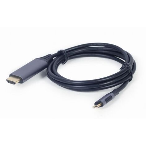 Adaptador HDMI a DVI GEMBIRD CC-USB3C-HDMI-01-6 Negro/Gris 1,8 m