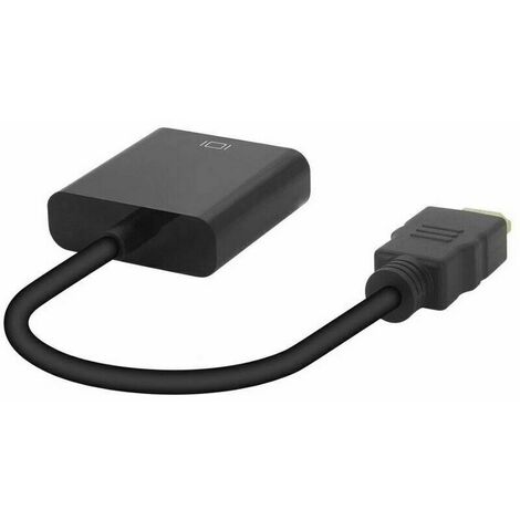 Adaptador HDMI a VGA, chapado en oro HDMI a VGA (macho a hembra) para computadoras, computadoras de escritorio, computadoras portátiles, PC, monitores, proyectores, HDTV, Chromebooks, Raspberry Pi, Ro