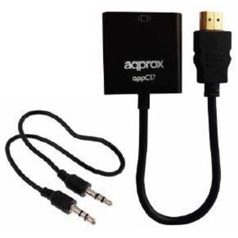 ADAPTADOR HDMI A VGA CON AUDIO APPROX APPC17