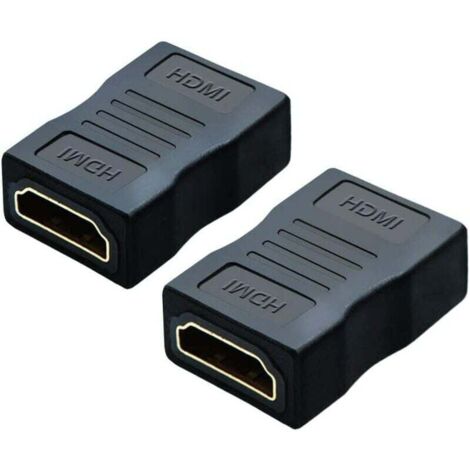 Adaptador HDMI hembra a hembra AIPERQ, paquete de 2, extensor de acoplador HDMI 4K y 3D de alta velocidad para TV, Roku, PS3/PS4 y amplía tus dispositivos HDMI.