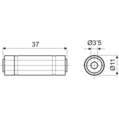 Adaptador hembra 3.5 mm a hembra 3.5 mm Electro Dh 13.142/ST 8430552094820