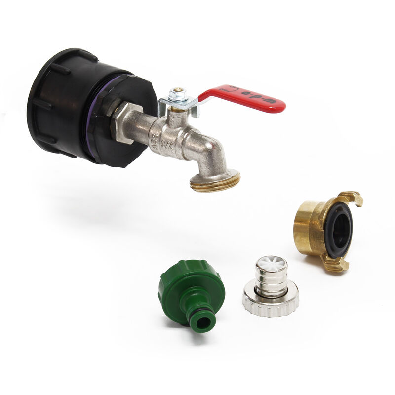 

Adaptador IBC hembra S60X6 llave de bola 26.44mm (3/4') conector manguera acoplamiento rápido clic