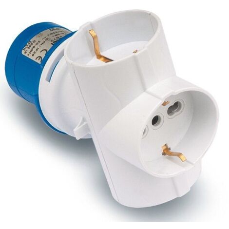 Adaptador industrial - doméstico clavija 2P+T / 3 Schuko Famatel 13913