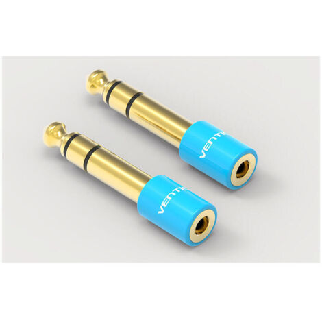Adaptador Jack Vention VAB-S01-L/ Jack 6.5 Macho - Jack 3.5 Hembra/ Azul
