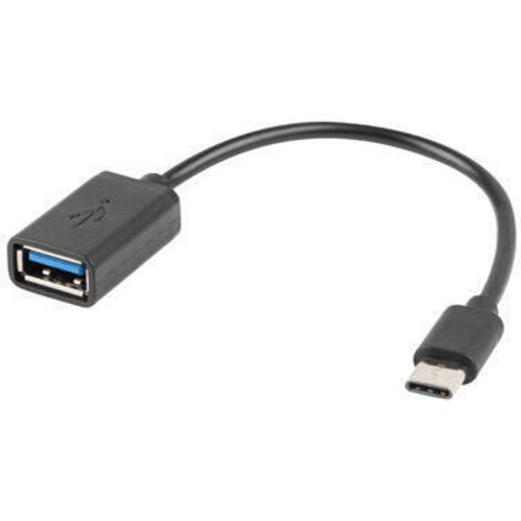 ADAPTADOR LANBERG OTG USB-C(M) A USB-A 2.0 (H) 15 CM NEGRO