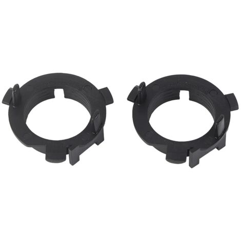 [Adaptador LED H7] + [Retenedor] + [para KIA] + [Antirretrospectivo] - Kit de montaje LED H7 para KIA K4 K5 Sorento Veloster Santa Fe, 1 par, plástico negro duradero, adaptador universal para faros de