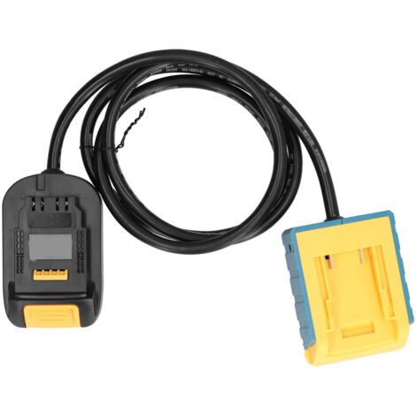 Adaptador ligero y portátil para baterías de litio para herramientas eléctricas con cable de extensión de 1,5 metros.