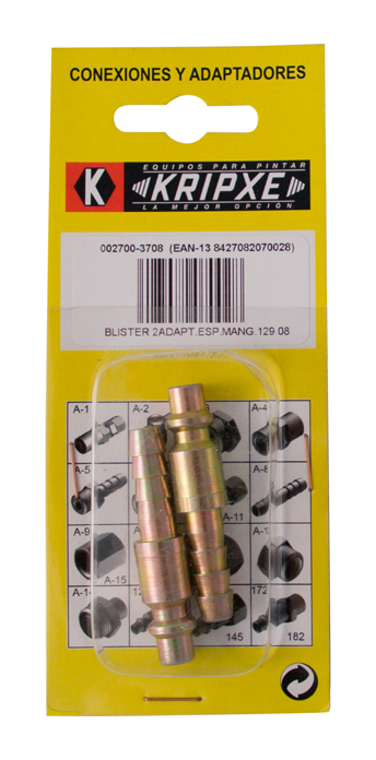 

Adaptador Manguera Espiga 8 B2 002700-3708.. - Kripxe