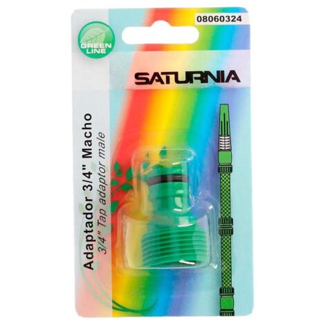 Adaptador Manguera Plastico 3/4 Macho Blister
