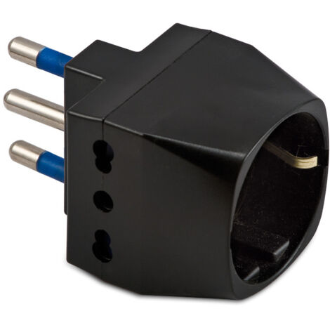 Adaptador Master Triple y Schuko 16A+E negro 05760