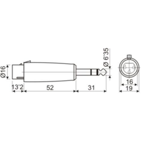 Adaptador Micro hembra a Jack macho Electro Dh 10.247/F 8430552073948