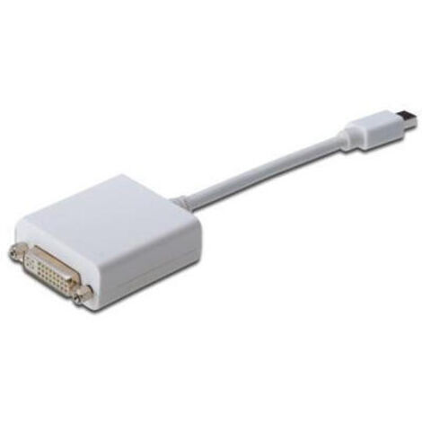 Adaptador Mini DisplayPort a DVI Digitus AK-340406-001-W Blanco Negro