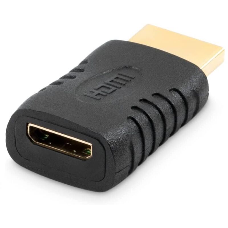 

Adaptador mini hdmi hembra - hdmi macho Negro