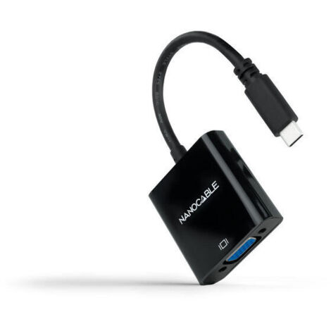 Adaptador Nanocable 10.16.4101-BK/ USB Tipo-C Macho - VGA Hembra