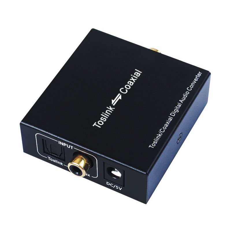 

Adaptador optico Toslink a coaxial Conversor de conmutador de audio digital bidireccional Reemplazo de amplia compatibilidad para TV / Reproductor de