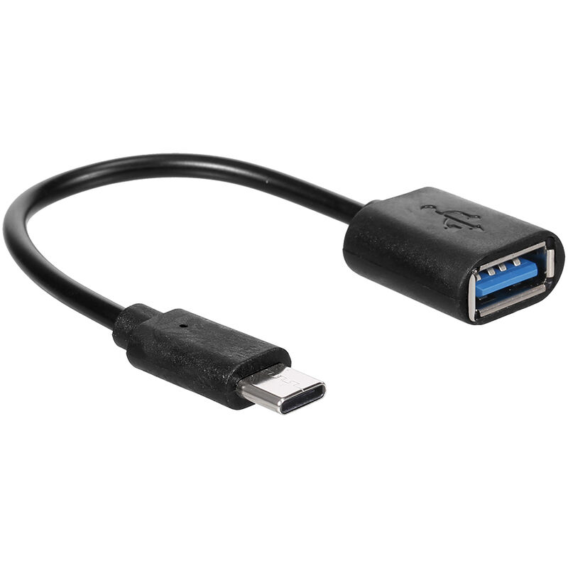 

Adaptador OTG Tipo-C a USB3.0 Cable adaptador Tipo-C Macho a USB3.0 Cable convertidor hembra Alta velocidad Amplia compatibilidad Negro, Negro