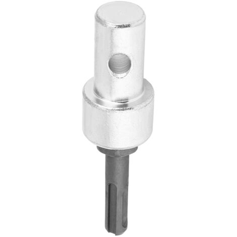 Adaptador para broca de taladro eléctrico con conector de puesta a tierra, vástago redondo, 2 orificios, 2 ranuras.