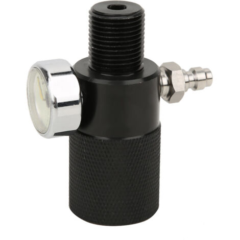 Adaptador para estación de inflado con manómetro de 40 MPa, conector rápido macho de 8 mm/0,3", matriz M10 y varilla M18 - Kit de accesorios