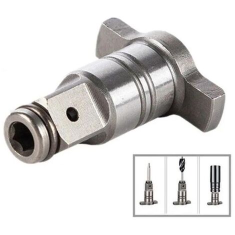 Adaptador para llave eléctrica Conversión a cuadradillo de 1/2" Potente imán de doble función Montaje en serie Plateado Para mecánicos y aficionados al bricolaje
